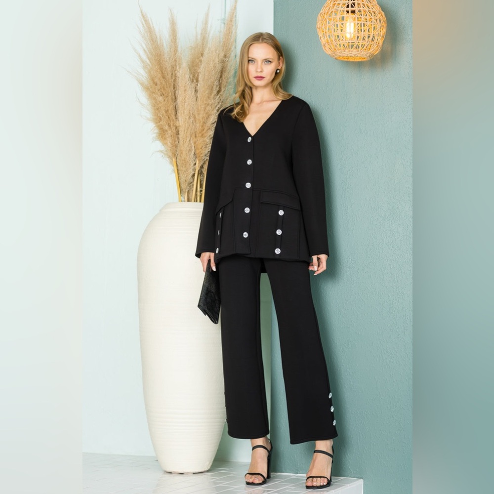 Joh Apparel 🔥NEW Felicity (set)  Jacket & pant with
Diamond Studs
